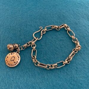 2/$13 Silver tone bracelet with charms